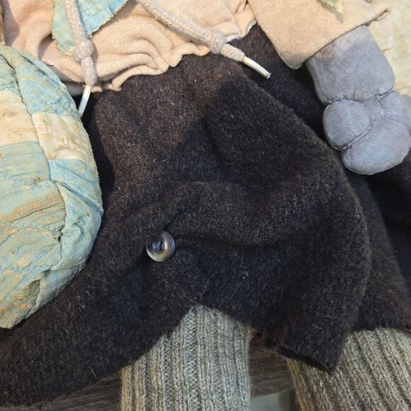 Primitive Rustic Rabbit Bunny Doll Handmade Hand Crafted Handcrafted Easter - Picture 9 of 16